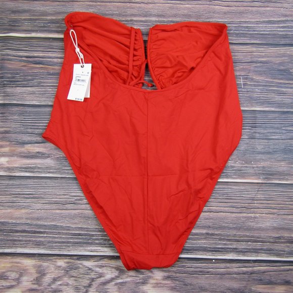 Good American NEW 4XL Size 7 Red Leilani One Piece Swimsuit Beach Summer Keyhole - Picture 9 of 11